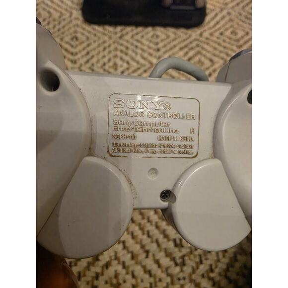 Sony PlayStation 1 PS1 DualShock Analog Gray OEM Controller SCPH-1200 Tested - Picture 9 of 16